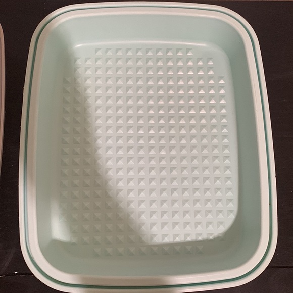 Tupperware Marinator Season N Serve Tenderizer 1295-2 Mint Green Frosted Lid VTG - Picture 6 of 12
